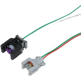 A pair of 15CM open end wires for the waterproof plug connection extension of the 2P male and female fuel injectors in automobil