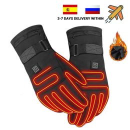 Winter Heated Cycle Gloves Outdoor Sports Snow Shovel Ski Gloves Waterproof Cycling Mountaineering Gloves ES/RU Delivery 240124