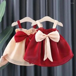 Dog Apparel Pink Bowknot Skirt Clothes Dress Suspenders Dogs Clothing Fashion Kawaii Red Small Pet Costume Spring Summer Ropa Para Perro