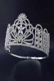 Pageant Crown Miss Teen USA High Quanlity Rhinestone Tiaras Bridal Wedding Hair Jewelry Accessories Adjustable Headband mo231226237380527