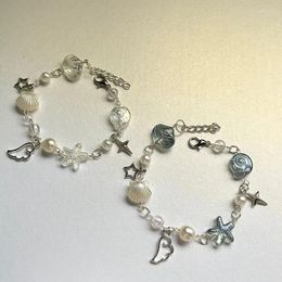 Charm Bracelets Seashell Bracelet Set Handmade Beaded Aesthetic Y2k