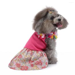 Dog Apparel Sleeveless Fruit Printed Skirt For Small Dogs And Cats Vest Puppy Dress York Chihuahua Pug Costume