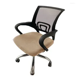 Chair Covers Elastic Plaids Solid Velvet Office Cover Computer Saddle Seat Dust Swivel Slipcovers Slip Modern