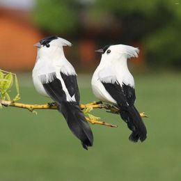 Garden Decorations 12Pcs Cute Artificial Birds White Simulation Bird Ornaments Home Tree Craft Decoration