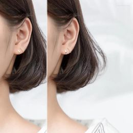 Stud Earrings 925 Sterling Silver Geometric For Woman Girl Fashion Simple Wave Spiral Design Jewelry Party Gift Drop