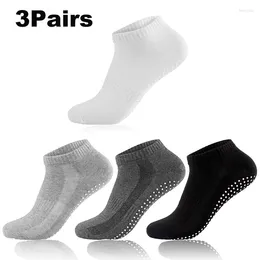 Men's Socks 1/2/3 Pairs Glue Yoga Sweat Absorbing And Breathable Boat Cotton Sport Anti Slip Floor