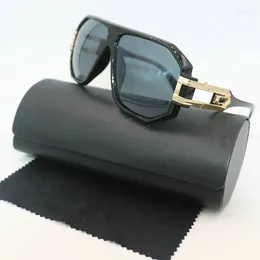 Sunglasses Men And Women Metal 624W Street Hip-hop UV Protection 400 Contains Black Leather Box