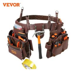 VEVOR Multi Pockets Tool Belt Adjustable Size Heavy Duty Detachable Pouch Bag for Electrician Carpenter Woodworker Framer 240123