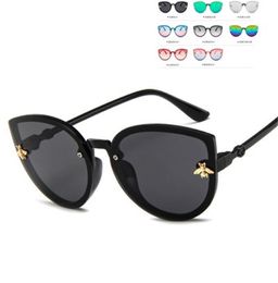 2021 Young girls Cute cartoon Bear Form Fashion Round sunglasses Children Vintage sunglasses UV Protection Classic children039s1179110