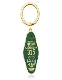 TV Series Twin Peaks The Great Northern el 315 Bates Motel 1 The Overlook el 237 Enamel Alloy Keychain Key Chains Keyring6063186