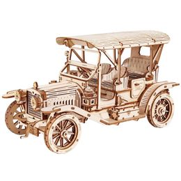 Robotime Rokr 3D Wooden Puzzle MC801 Vintage Car for Kids Adults Easy Assemble Toys Chinldren Gifts Building Block Kits Dropship 240124