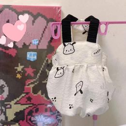 Dog Apparel Pachon Dress Pet Clothes Print Suspender Skirt Clothing Dogs Super Small Cute Chihuahua Sweet Summer White Girl Mascotas