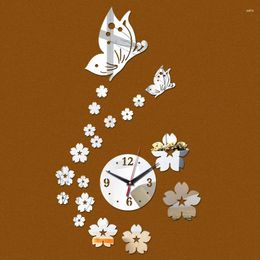 Wall Stickers 2024 Real Clock Modern Design Acrylic Watches Diy Mirror Clocks Watch Needle Living Room Home Decoration