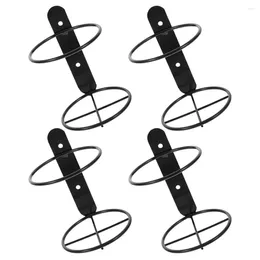 Kitchen Storage 4 Pcs Wall Mounted Rack Bottle Holder For Hanging Glass Lace Metal Single Modern Iron