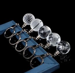 Crystal Led Light Keychain Car Key Ring Football Basketball Earth Ball Pendant Keyring Favourite Sportsman Gifts For Boys9331965