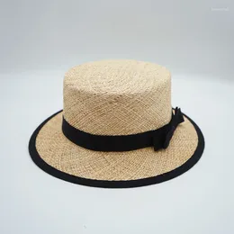 Berets 202403-pan-japan Ins Drop Natural Treasure Grass Light Breathable Bowknot Cord Fedoras Cap Women Leisure Panama Jazz Hat