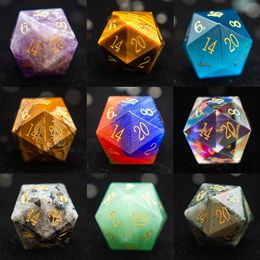 1pc 20 Sided D20 Dice Polyhedral Gemstone Various Shapes Digital D20 DnD Dice for D D TRPG Magic Tabletop Games Board Games Dice 240202