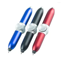 30pcs Multifunctional Fingertip Gyroscope Ballpoint Pen LED Luminous Touch Creative Pressure Reducing