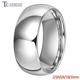 2/3/4/5/6/7/8/10MM Big Men Ring Women Tungsten Wedding Band Shiny Forever High Polished Classic Dailylife Gift Jewellery 240125