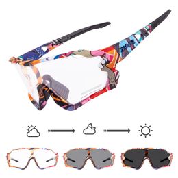 Kapvoe Pochromic Cycling Glasses for Man Mountain Bike Goggles Outdoor Sports UV400 Protection Sunglasses Eyewear 240130