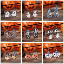 Dangle Earrings Trendy Halloween Drop For Women Moon Death Ghost Pumpkin Skeleton Party Accessories Funny Jewelry Gifts