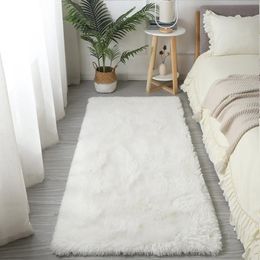 Bedside Rugs For Children's Room Cute Girls Floor Soft Mat Living Room Decoration White Fluffy Large Kids Pink Bedroom Carpet 240123