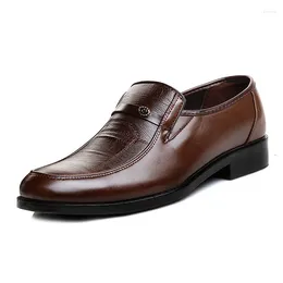 Dress Shoes Men's Leather Business Work Office Flat Oxford Breathable Party Wedding Casual