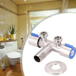 Bathroom Sink Faucets Double Handle Faucet Washing Machine Dual Control Modern Silver Stainless Steel Toilet Practical