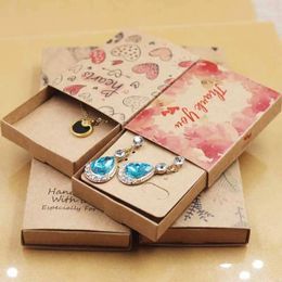 Jewelry Pouches DIYjewelry Necklace Earring Package Box Handmade Love Wedding Gift Marbel/dreamcatcher Design Gift.candy Box50pc 50card