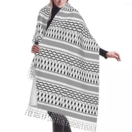 Scarves Customized Printed Palestines Keffieh Black White Scarf Men Women Winter Warm Fashion Versatile Female Shawls Wraps