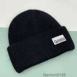 New minimalist design brimless hat rabbit hair knitted hat winter warmth ear protection wool hat 1UZQI
