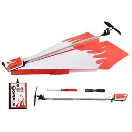 Airplane Electric Folding Paper Plane Model DIY Motor Power Kit Kids Toy Children Educational Flying Toys 240118