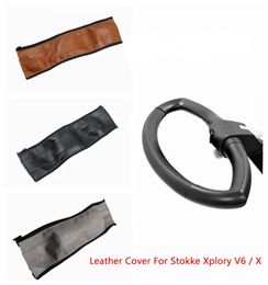 Pu Leather Handle Cover For Stokke Xplory V6/X Stroller Pram Bumper Protective Cases Armrest Covers Baby Carriage Accessories 240123