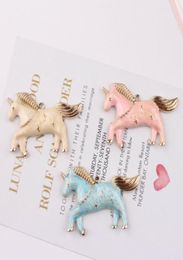 30pcs lot large size 35x57MM Enamel Animal Unicorn Charm Pendant Gold Tone plated good for necklace bracelet craft6653144