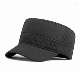 Ball Caps 2024 Autumn Winter Cotton Solid Warm Ear Protection Casquette Baseball Cap Adjustable Outdoor Snapback Hats For Men 100