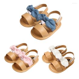 Sandals 2024 Summer Children Baby Kids Boys Girls Shoes Non-Slip Canvas Bowknot Toddlers Born Infantil