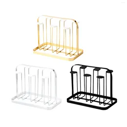 Kitchen Storage Stylish Coffee Mug Drying Holder Glasses Tea Cup Organiser 6 Cups Hanger Silicone Protective Hooks For Home Cafe