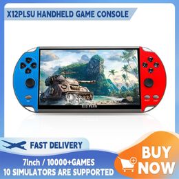 X12 Plus Video Handheld Game Console 7.0 Inch HD Screen Portable Audio Video Player Classic Play Built-in10000 Free Games 240124