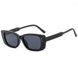 Sunglasses Fashion Advanced Style Retro Large Box Sun Glasses Rice Nails Eyeglasses UV Protection Female