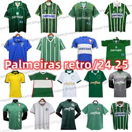 24 25 Soccer Jersey 02 22 23 1993 96 97 99 Retro Palmeiras R. CARLOS 2014 15 18 19 EDMUNDO ZINHO RIVALDO EVAIR Green Football Shirts Mens Uniforms SEP maillot