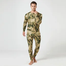 Men's Tracksuits Winter Suit Military Camouflage Tactics Warm Plush Tops Pants Army Fans Male Sport Tight Fitting Set For Man