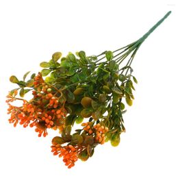 Party Decoration Plants Leaves Berries Arrangements Wedding Bouquets Floral Table Centerpieces Indoor ( Red )