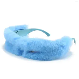 Sunglasses Personality Plush Punk Style Soft Imitation Fur Velvet Party For Dress Up Themed Props