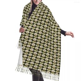 Scarves Stylish Orla Kiely Multi Stem Flowers Tassel Scarf Winter Fall Warm Shawls Wraps Female Scandinavian Style Versatile