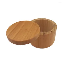 Dinnerware Sets Bamboo Spice Jar Kitchen Seasoning Organiser Condiment Container Wooden Jars With Lids