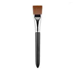 Makeup Brushes H129 Professional Resilient Synthetic Fiber Flat Square Foundation Brush Cosmetic Tool Black Handle Make Up