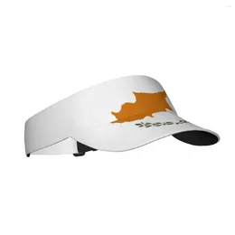 Berets Summer Air Sun Hat Men Women Adjustable Visor UV Protection Top Empty Sports Flag Of Cyprus Sunscreen Cap