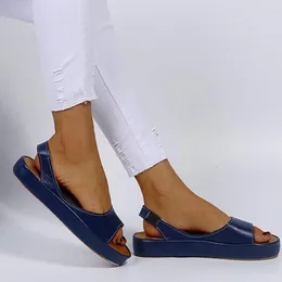 Sandals Women 2024 Summer Shoes For Elegant Low Heels Slip On Platform Sandalias Mujer Flat Heeled