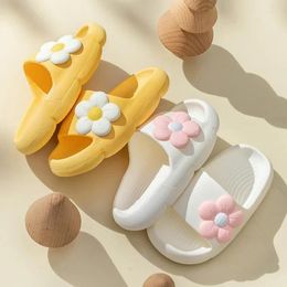 Slippers 200Children's With Soft Soles At Home Thick Non-slip Bathroom Cute Cartoon Flower Girl
