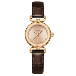 Wristwatches Top Design Fashion Women's Watch With Leather Starp High-quality Versatile Watchfor Women